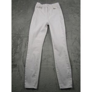 7 For All Man Kind Jeans Womens 23 White Denim High Rise Skinny Aubrey‎